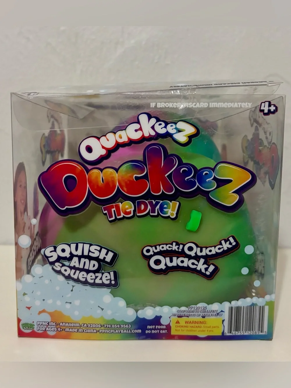 Quackeez Duckeez Jumbo Tie Dye Squishy Rubber Duck Five Below Toy